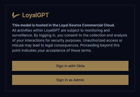 LoyalGPT Login Page LoyalGPT Login Page